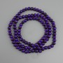 Beads Purple Tiger's Eye (per piece) smooth spheres, 8mm diameter ±, 80cm long ± on beading thread