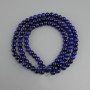 Blue Tiger's Eye Beads (synthetic) smooth round beads, 8mm diameter, 80 cm length on beading thread