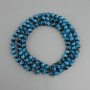 Blue Tiger's Eye Beads (Synthetic) Smooth Round Beads, 8 mm Diameter, 80 cm Length on Thread