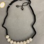 Beaded Necklace on a Cord, Adjustable Length 44–64 cm