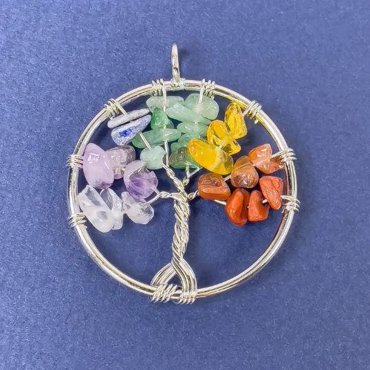 Pendant Tree of Life with Assorted Natural Stones 31×36 mm+