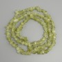 Beads of tinted quartz chip, diameter 6–13×4–9 mm, length 80 mm on thread
