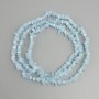 Aquamarine chip beads, 4–9×2–4 mm, length about 76 cm, on beading thread