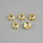 Golden end cap findings, size 7.5×1.5 mm, hole diameter 1.1 mm ±