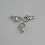 Price per 1 pc. Carabiner clasp, 12x6 mm, silvery color
