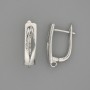 Ear Wires for Earrings in Silvery Metal 19×5 mm - Pair