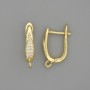Gold-tone ear wires 17×4 mm - pair