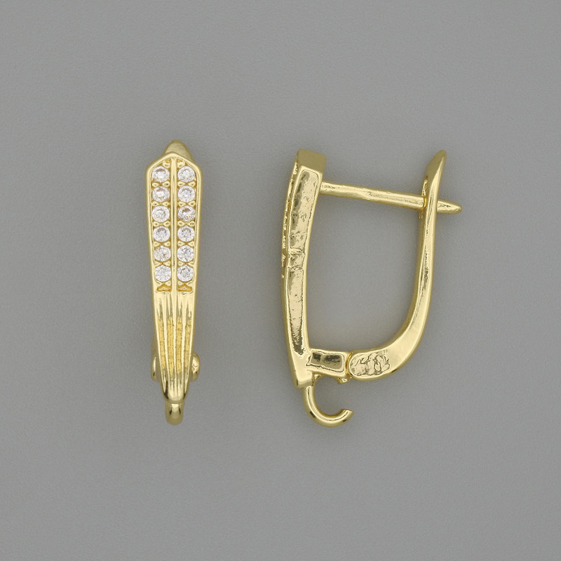 Gold-tone ear wires 20×3 mm – pair
