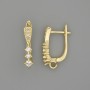 Gold-tone Ear Wires for Earrings 19×3.5 mm – Pair