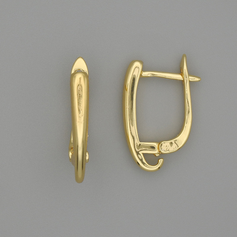 Gold-tone ear wires 18×3 mm for earrings