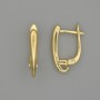 Gold-tone ear wires 18×3 mm for earrings