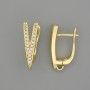 Gold-tone ear wires for earrings 19x6 mm - pair