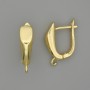 Gold-tone metal ear wires for earrings 18×5 mm – pair
