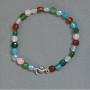 Bracelet Assorted Faceted Coin Beads 6mm ±, 18 cm Stretch