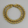 Hematite Beads, Faceted, Diameter 8×6.5 mm and 5 mm ±, Gold Color, Length About 40 cm