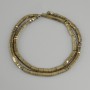 Hematite beads, faceted rondelle hexagonal, light gold color, diameter 4x1 mm, length 41 cm+