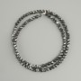 Hematite Beads, Faceted Diamond Shape, 3.5×3 mm, Length 39 cm ±