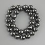 Faceted Hematite Beads, Round Bead, Diameter 11.5 mm ±, Length 38 cm ± on Thread