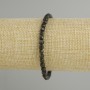 Sun Obsidian Bracelet with Faceted Cube Beads, 4x4 mm, 18 cm Stretch