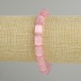 Pink Cat's Eye Bracelet Cylindrical Beads, diameter 11×7 mm, 5 mm ±, length 18 cm ±, stretch