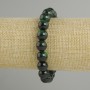 Green Tiger's Eye Bracelet with smooth beads, 10 mm diameter, 18 cm length, elastic