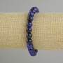 Blue Tiger's Eye Bracelet, smooth beads, 8 mm diameter, 18 cm length, stretch