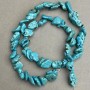Beads Howlite dyed like Turquoise tumbled stone 14-16x9-11mm+-, length 40cm+- on a thread