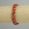 Red Jasper Heart Bracelet, 12 mm Bead Diameter, 18 cm Length, Stretch
