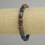 Jasper Barrel Bracelet, 12×8 mm diameter, 18 cm length, stretch
