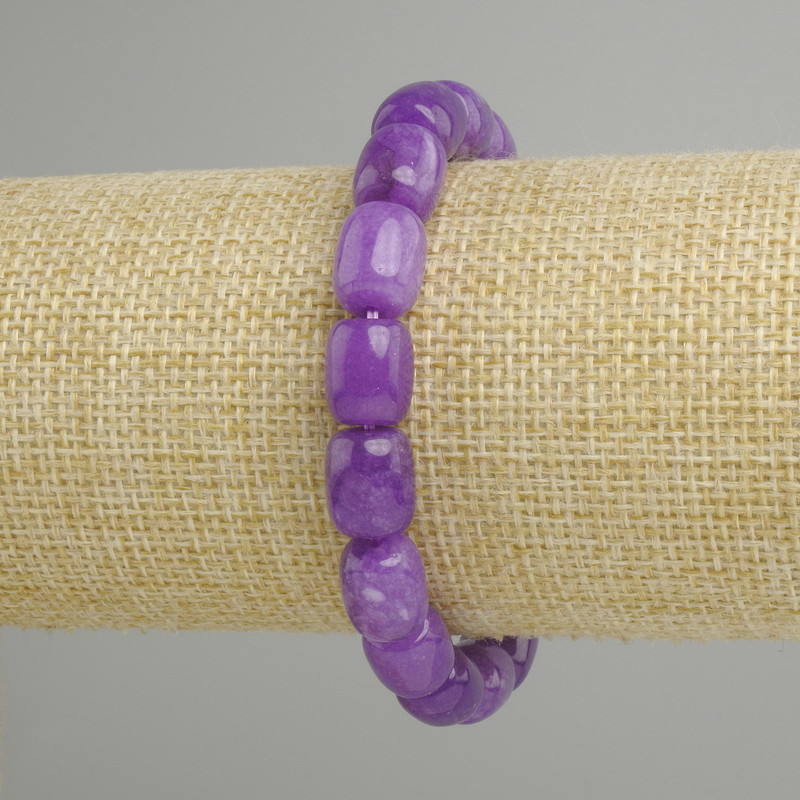 Sugilite Barrel Bead Bracelet, diameter 11×9 mm, length 18 cm ± stretch