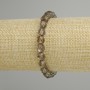 Smoky Quartz Bracelet, Faceted, 7x7 mm diameter, 18 cm length, Elastic (Stretch)