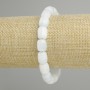 Aquamarine barrel bracelet, 11×8 mm, 5 mm ±, length 18 cm, stretch