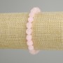 Pink Quartz Faceted Bead Bracelet, 8×7 mm, 18 cm (stretch)