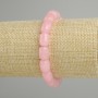 Bracelet with Rose Quartz Barrel Beads, 11x8 mm, 5 mm ±, length 18 cm ±, stretch