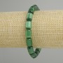 Green Cat's Eye Cylinder Bracelet, 11×7.5 mm beads, 18 cm long, elastic
