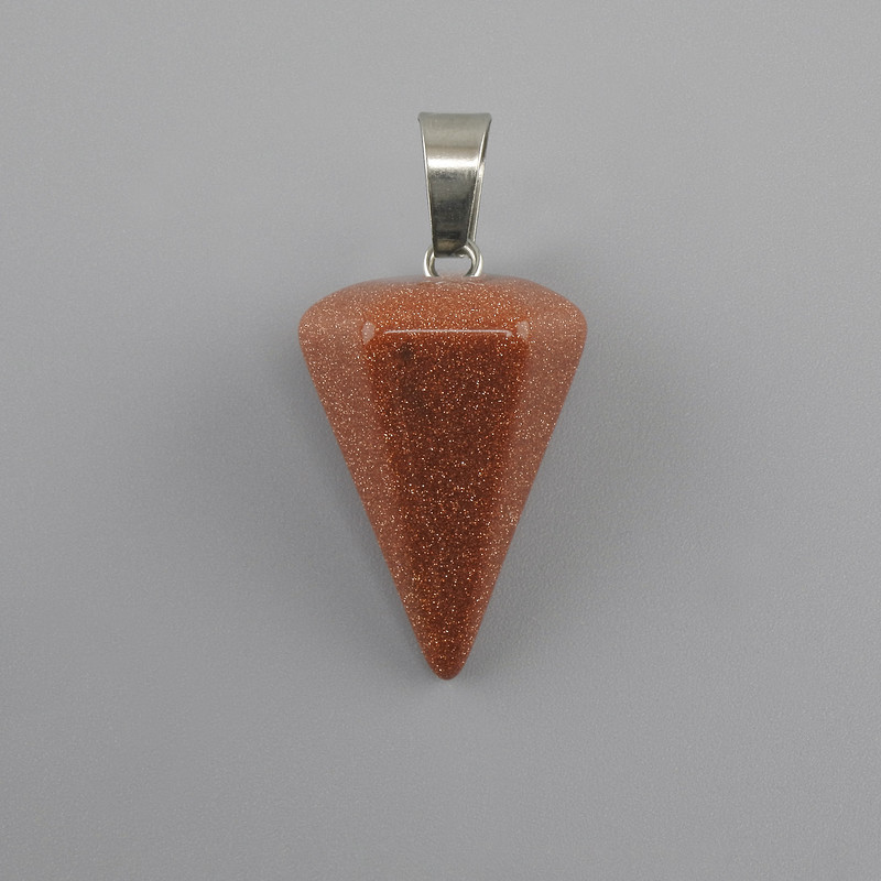 Pendant Aventurine Golden Sand Pendulum 28x20x14 mm+