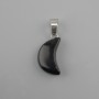 Pendant Moon Black Agate 11×18×5×28 mm+