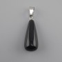 Drop Pendant Black Agate 10x26x36 mm+