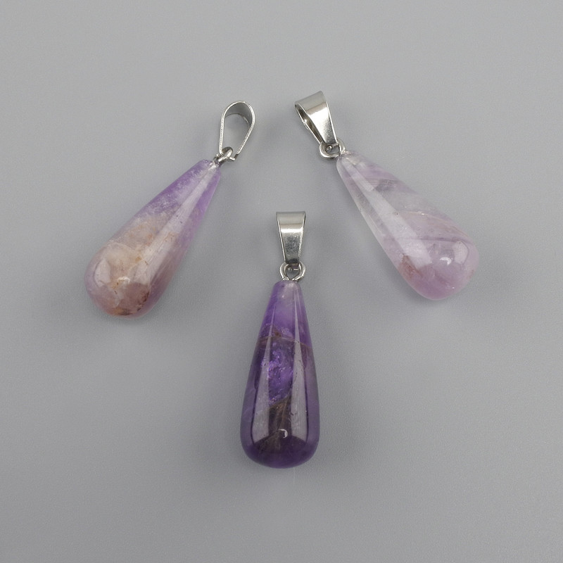 Amethyst Drop Pendant 10x26x36 mm+