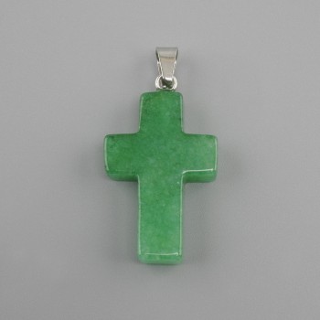 Cross Chrysoprase Pendant 18×26×34 mm+