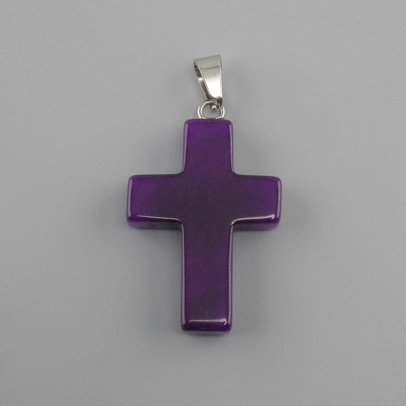 Sugilite Cross Pendant