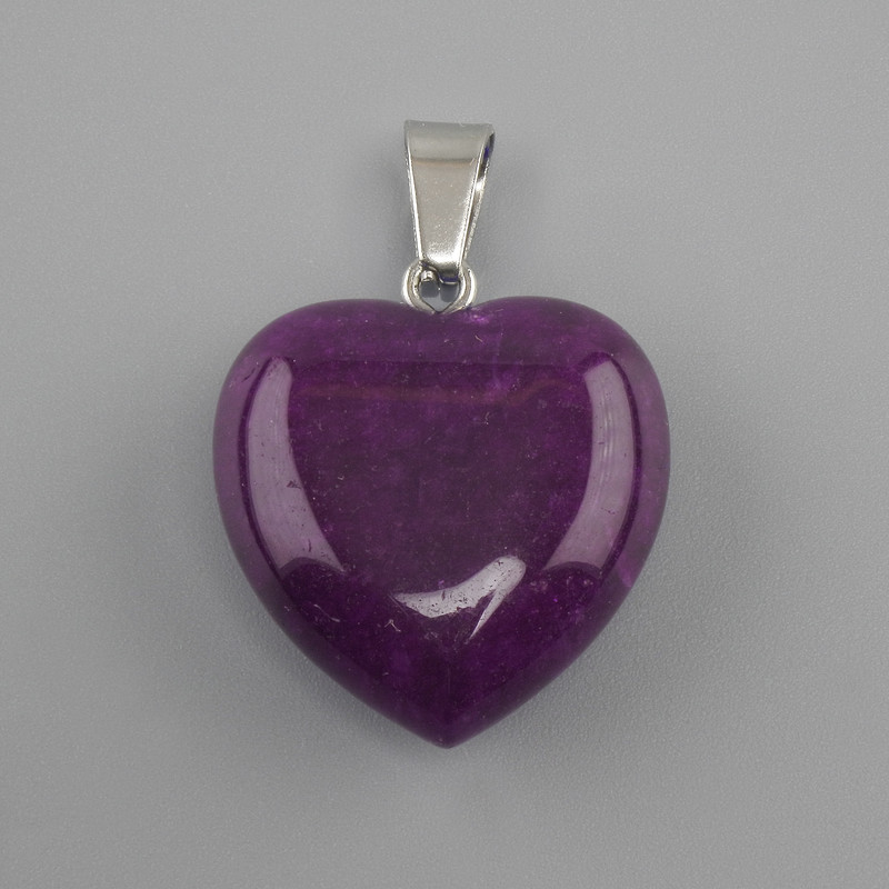 Pendant Sugilite Heart 20×20×28 mm+