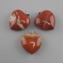 Heart-shaped Pendant with Red Jasper 20x20x28 mm+