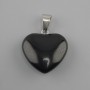 Heart Pendant from Black Agate 20×20×28 mm+