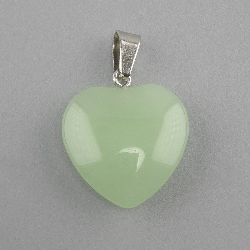 Pendant Jade Heart 20x20x28mm+