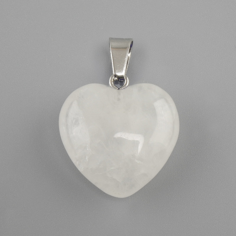 Heart Pendant from Rock Crystal 20×20×28 mm+