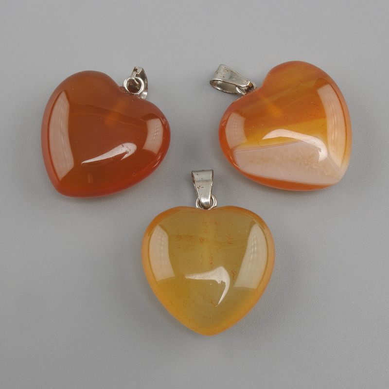 Pendant Carnelian Heart 20×20×28mm+