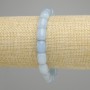 Aquamarine Barrel Bracelet, diameter 10, 5-11×9 mm +-, length 18 cm +- stretch