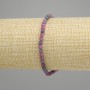 Sapphire and Ruby Bracelet, Faceted Bead, 4mm +/-, Length 18cm +/- Stretch