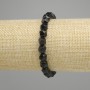 Agate Bracelet with Faceted Beads, 7x7mm, Stretch, 18cm length